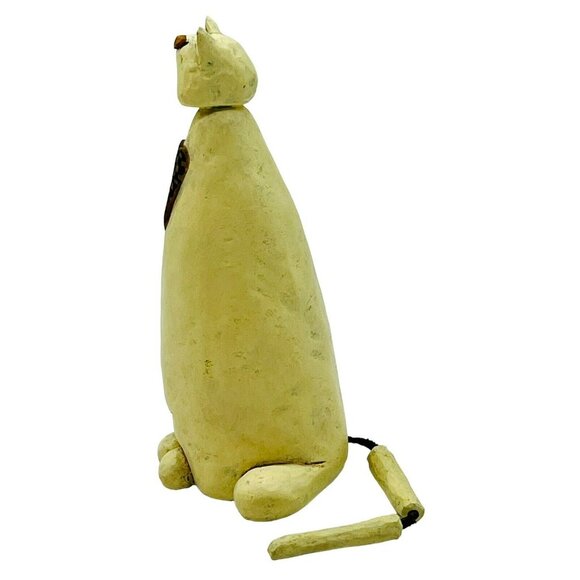 Williraye Studio Folk Art I Love My Cat Figurine 2000 WW2751 6.5 inch White READ - Picture 6 of 9
